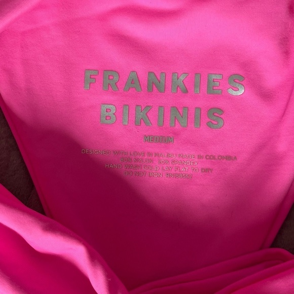 Frankies Bikinis Margot Hot Pink Bikini Set Top and Bottom Size Medium - Picture 9 of 9